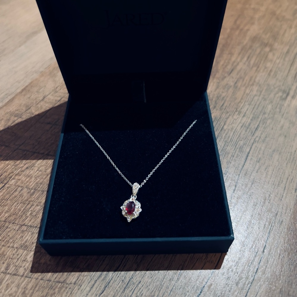 Le Vian Natural Ruby Necklace 1/4 ct tw Diamonds 14K Vanilla Gold